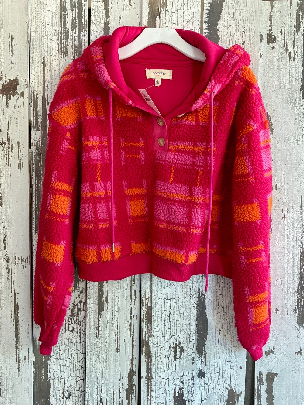 Anthropologie Porridge Quinn Sherpa Fleece Hoodie